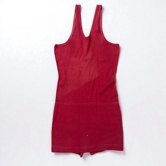 Handmade Other - Vintage Antique 1930s Red Cotton Swimming Suit Women's Skort Stretch Small
